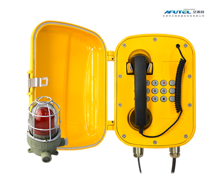Explosion-proof sound and light alarm telephone