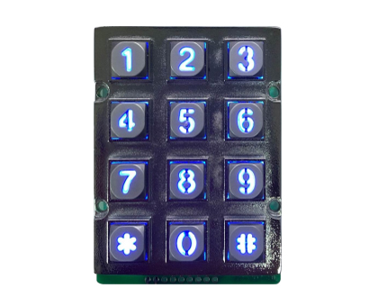 12位锌合金发光按键AFT-KEY-10A